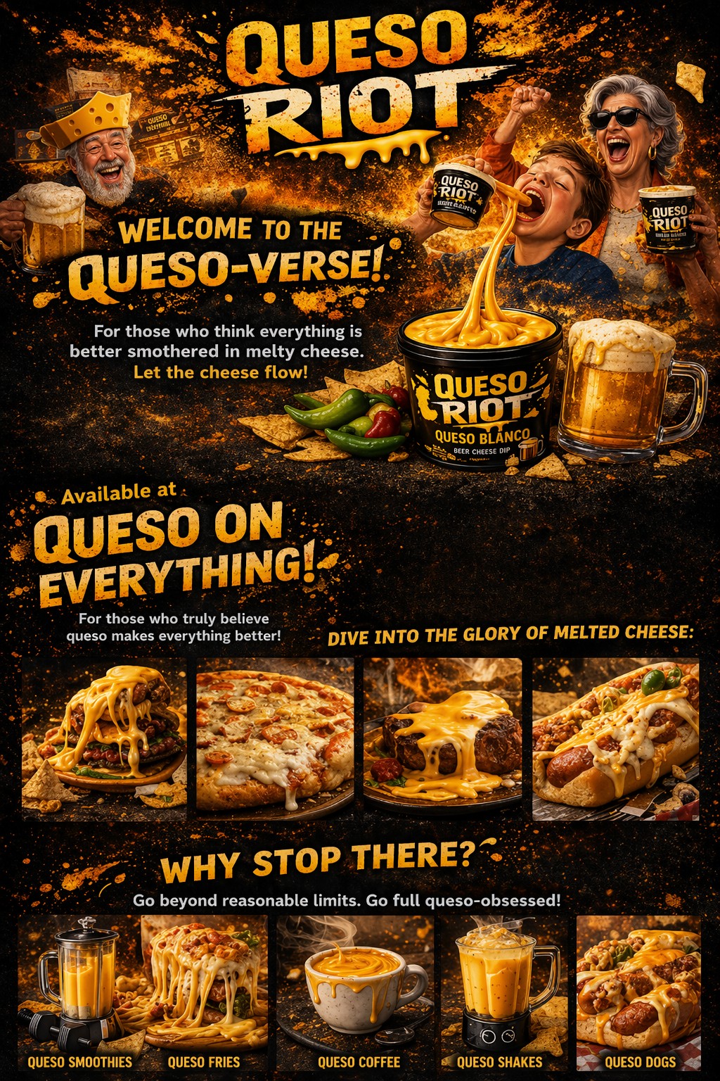 Queso Riot poster artwork
